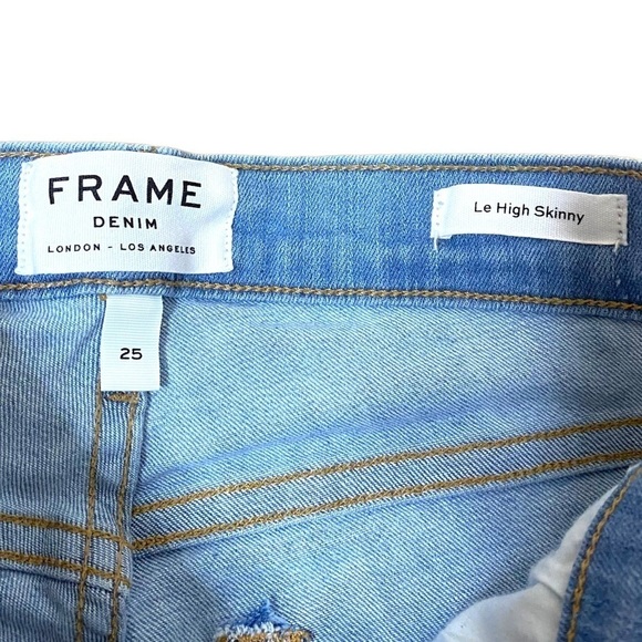 FRAME Le High Skinny Shredded Hem Jeans - Picture 8 of 12